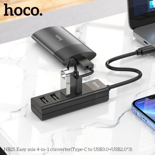 Hoco HB25 4 In-1 Type-C To (USB3.0+USB2.0)
